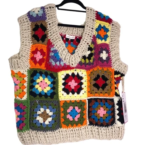 トップス iver&isla patchwork quilt pullover vest ラスト1点 】iver & isla / patchwork quilt pullov